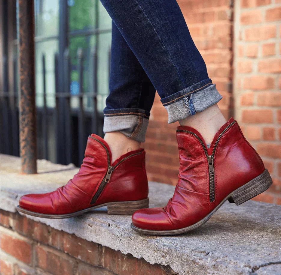GR - Women's Zipper Ankle Boots