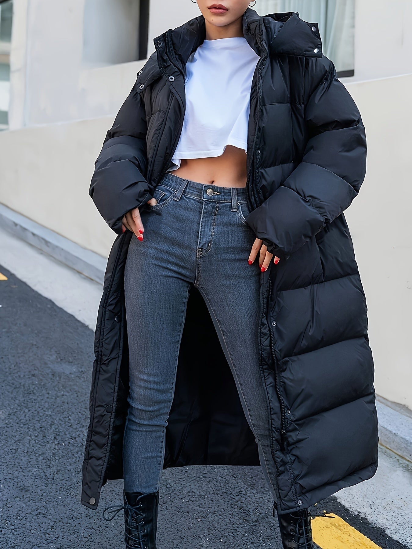 GR Long Fleece Puffer Winter Jacket for Women | Ideal for Winter