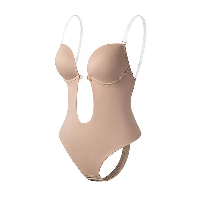 GR | Tiefer V-Ausschnitt Körperformender Bodysuit
