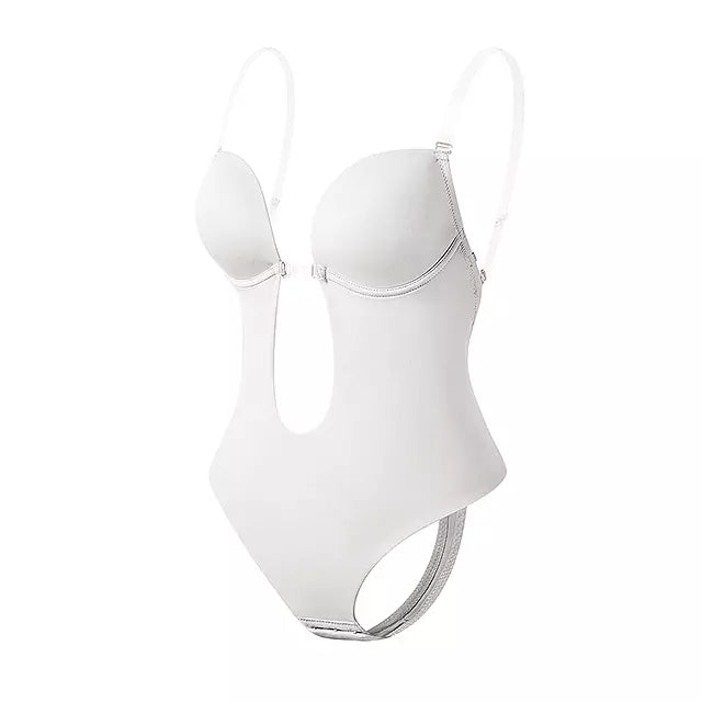 GR | Tiefer V-Ausschnitt Körperformender Bodysuit