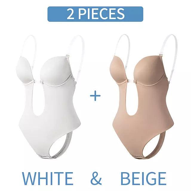 GR | Tiefer V-Ausschnitt Körperformender Bodysuit