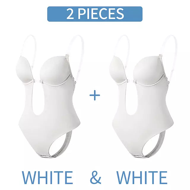 GR | Tiefer V-Ausschnitt Körperformender Bodysuit
