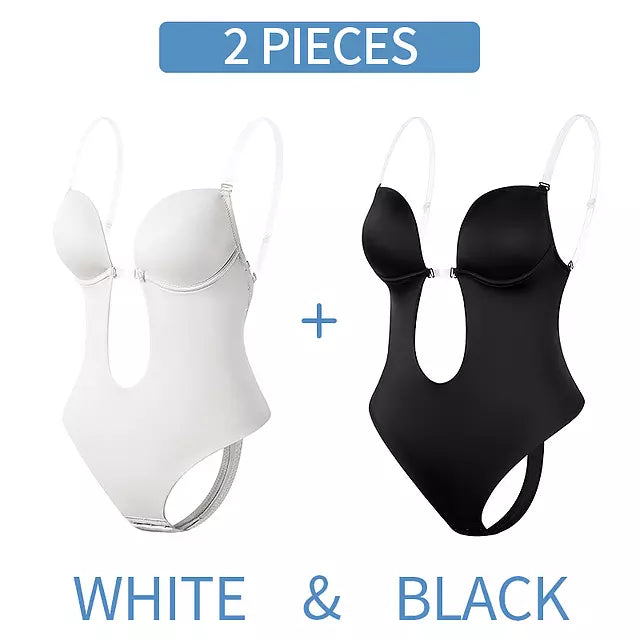 GR | Tiefer V-Ausschnitt Körperformender Bodysuit