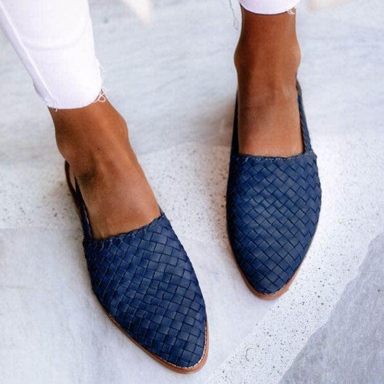 GR | Classic Braided Buckle Leather Sandals for Women