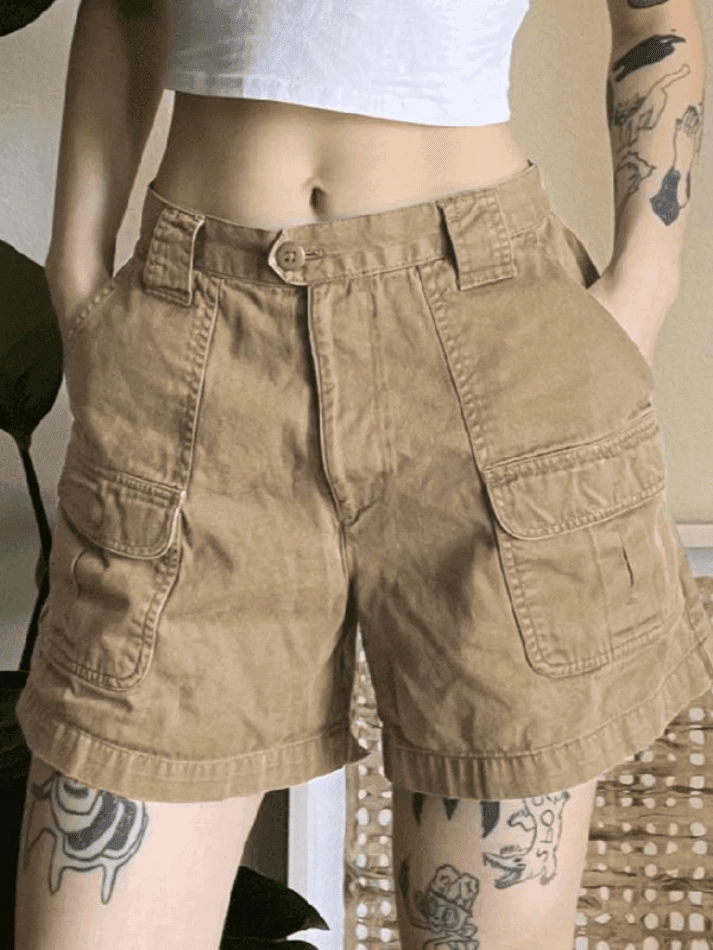 GR | Denim Straight Leg Cargo Shorts
