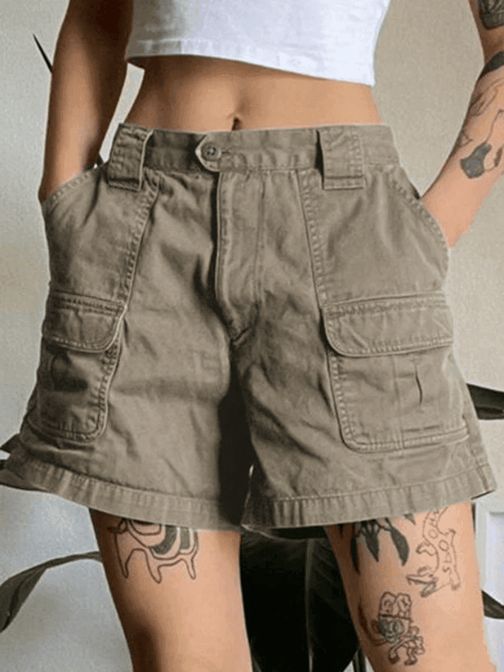 GR | Denim Straight Leg Cargo Shorts