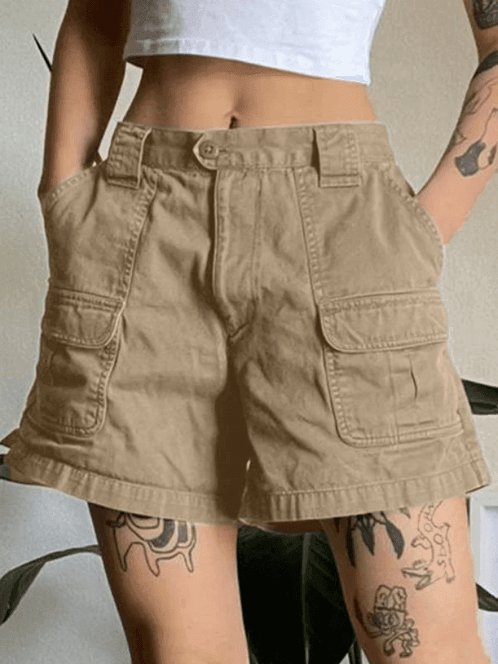 GR | Denim Straight Leg Cargo Shorts