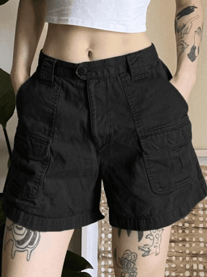 GR | Denim Straight Leg Cargo Shorts