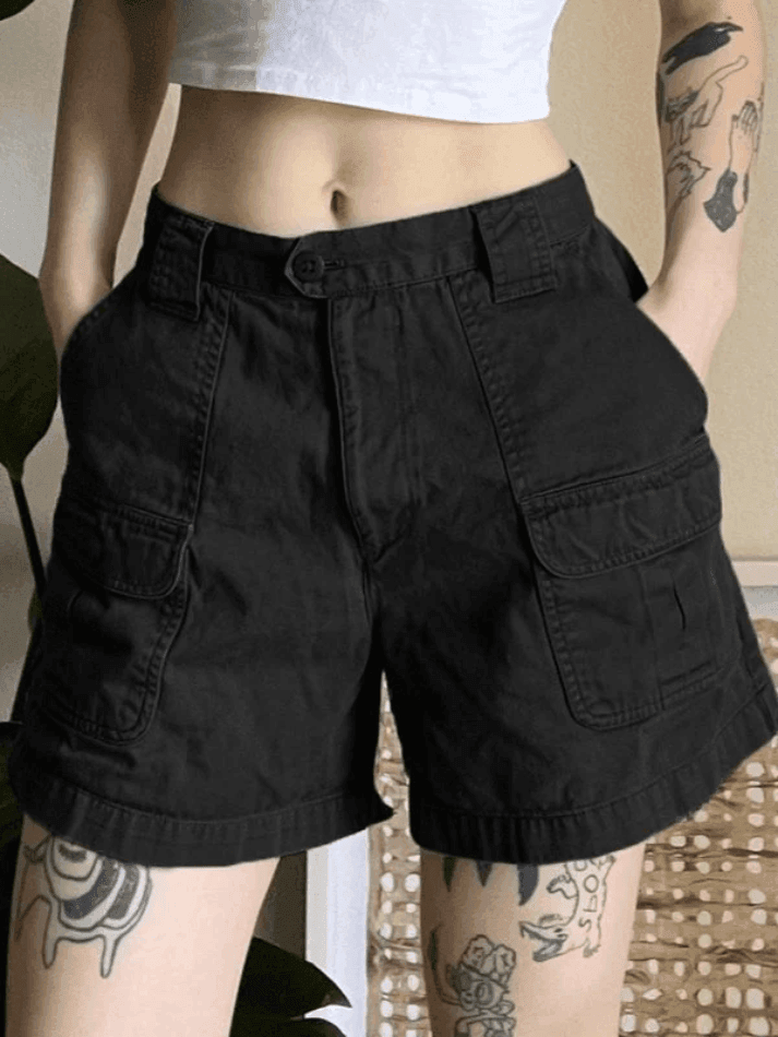 GR | Denim Straight Leg Cargo Shorts