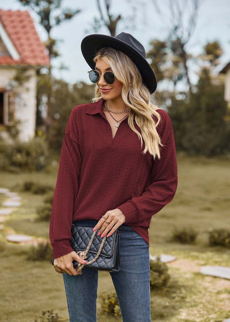 GR - Damen Freizeitpullover mit Kragen