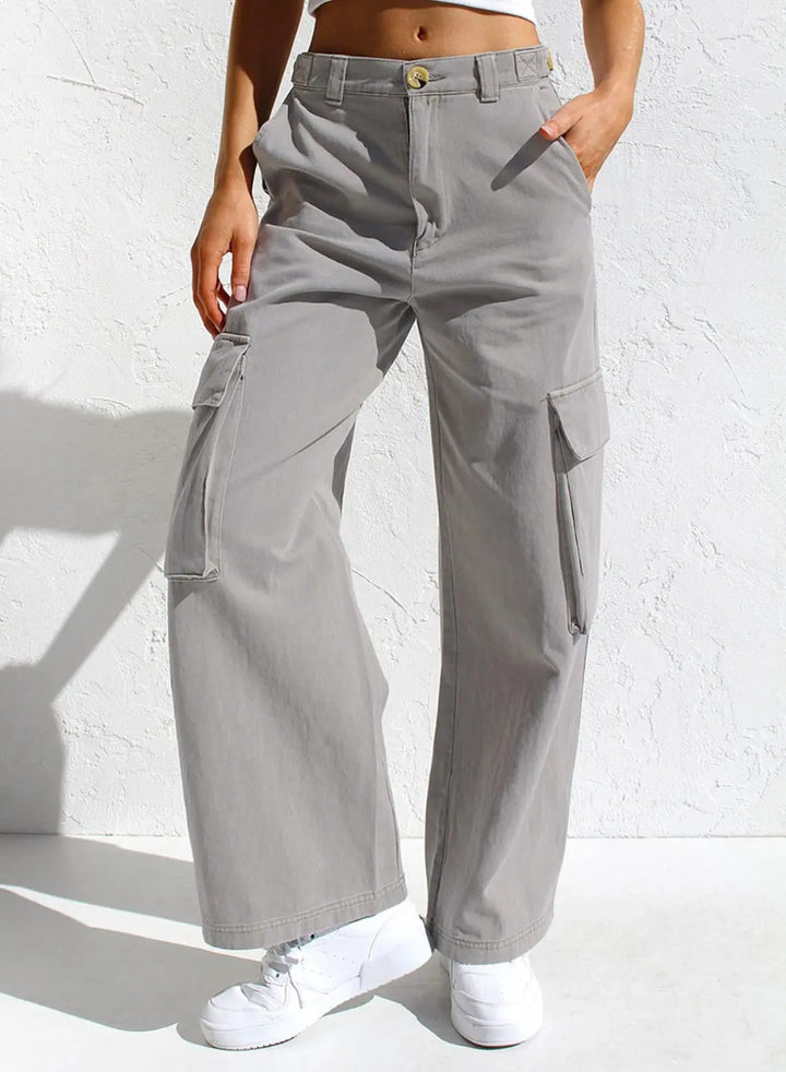 GR | Baggy Cotton Cargo Pants with Pockets