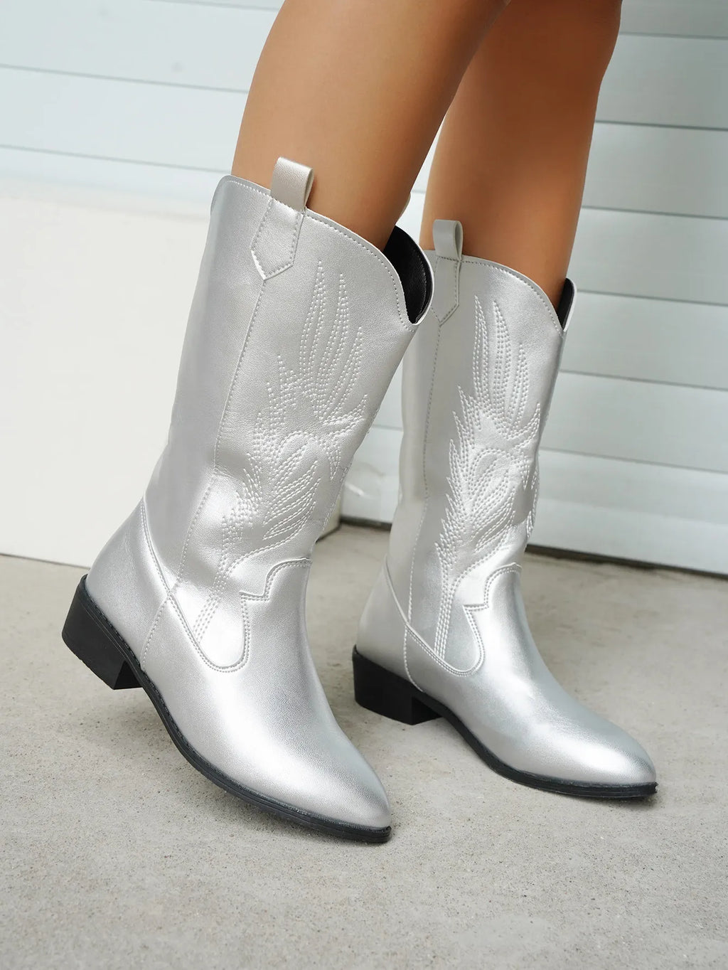 GR - PU leather cowboy boots with soft lining