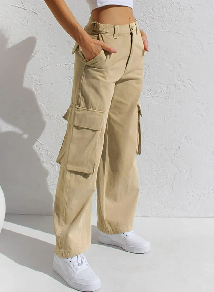 GR | Baggy Cotton Cargo Pants with Pockets