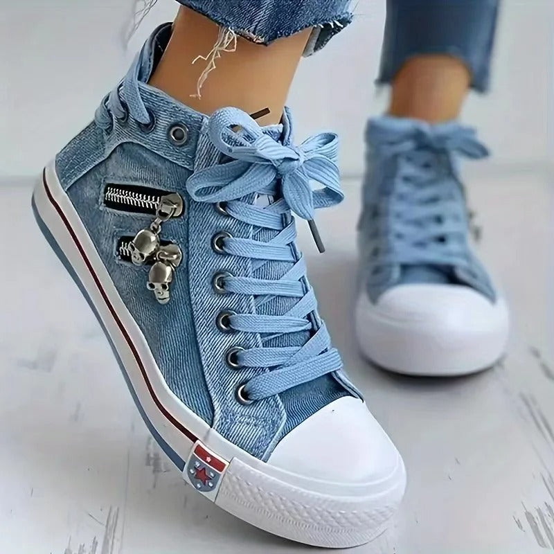 GR | Urban trend sneaker-jeans look & zipper