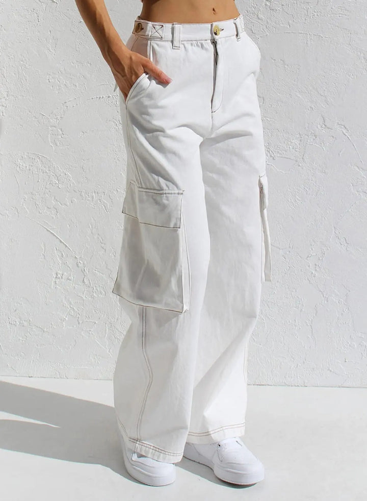 GR | Baggy Cotton Cargo Pants with Pockets
