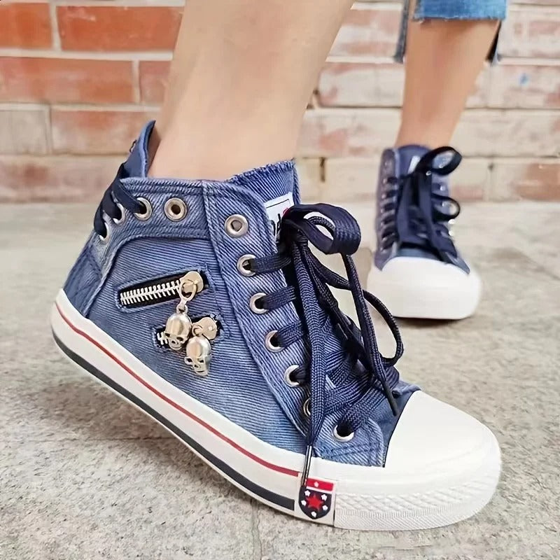 GR | Urban trend sneaker-jeans look & zipper
