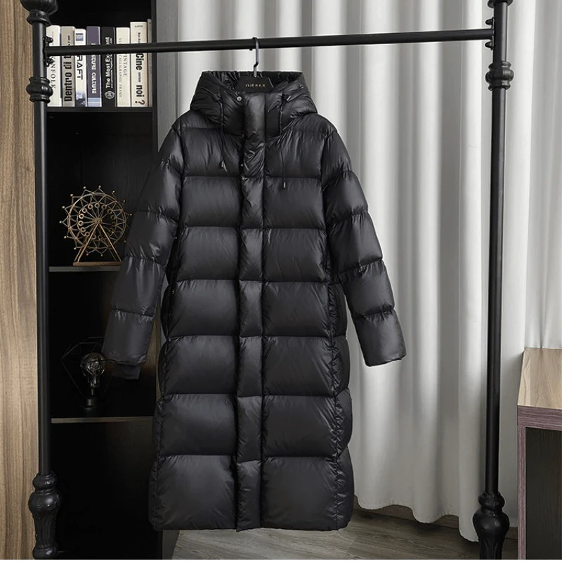 GR - Long down jacket with fur collar