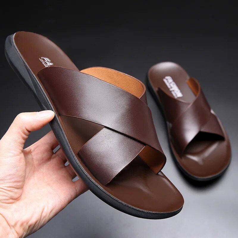 GR | Comfortable non-slip leather sandals