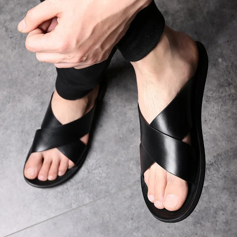 GR | Comfortable non-slip leather sandals