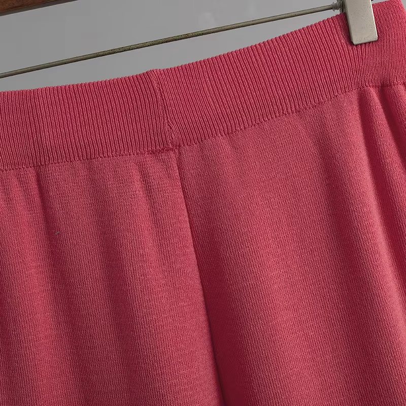 GR | Elegant short-sleeved two-piece set made of ice silk