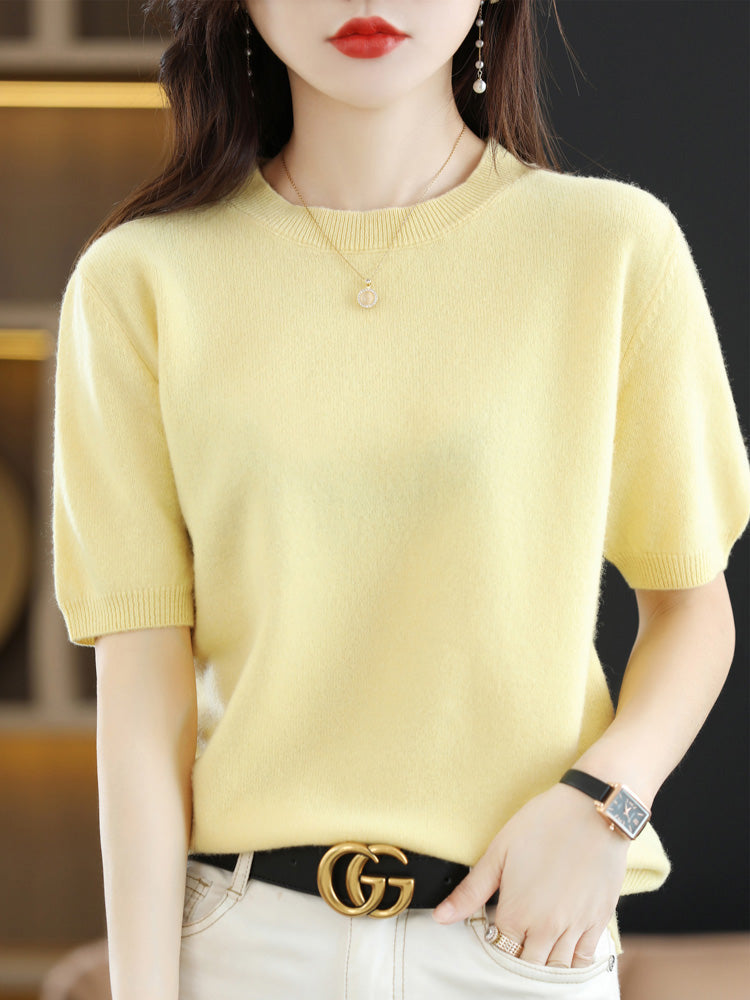 GR | Soft Cashmere T-Shirt With Round Neck