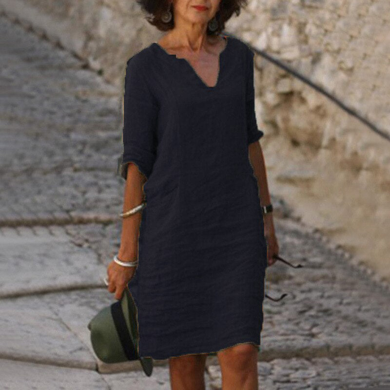 GR | Midi Kleid - Stilvolles und Entspanntes Midikleid für Jeden Tag