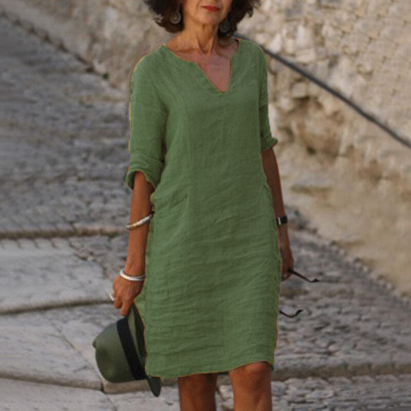 GR | Midi Kleid - Stilvolles und Entspanntes Midikleid für Jeden Tag