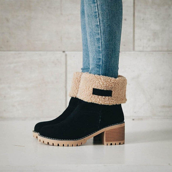 GR | Stylish Warm Leather Snow Boots