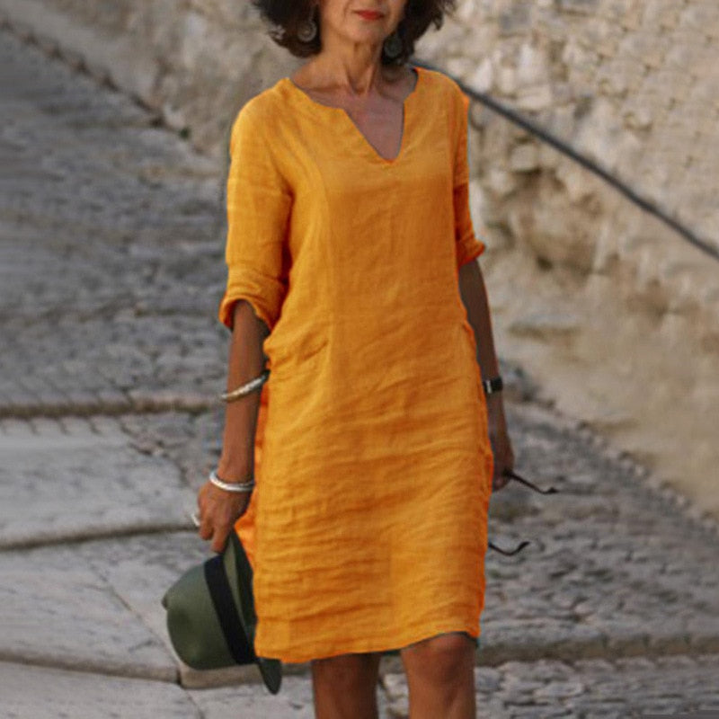 GR | Midi Kleid - Stilvolles und Entspanntes Midikleid für Jeden Tag