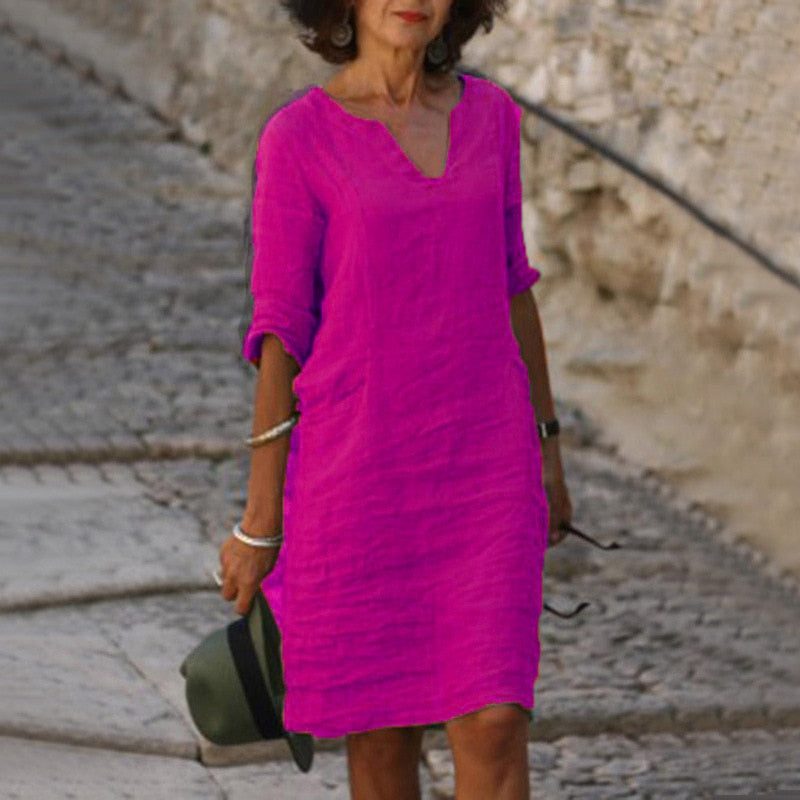 GR | Midi Kleid - Stilvolles und Entspanntes Midikleid für Jeden Tag
