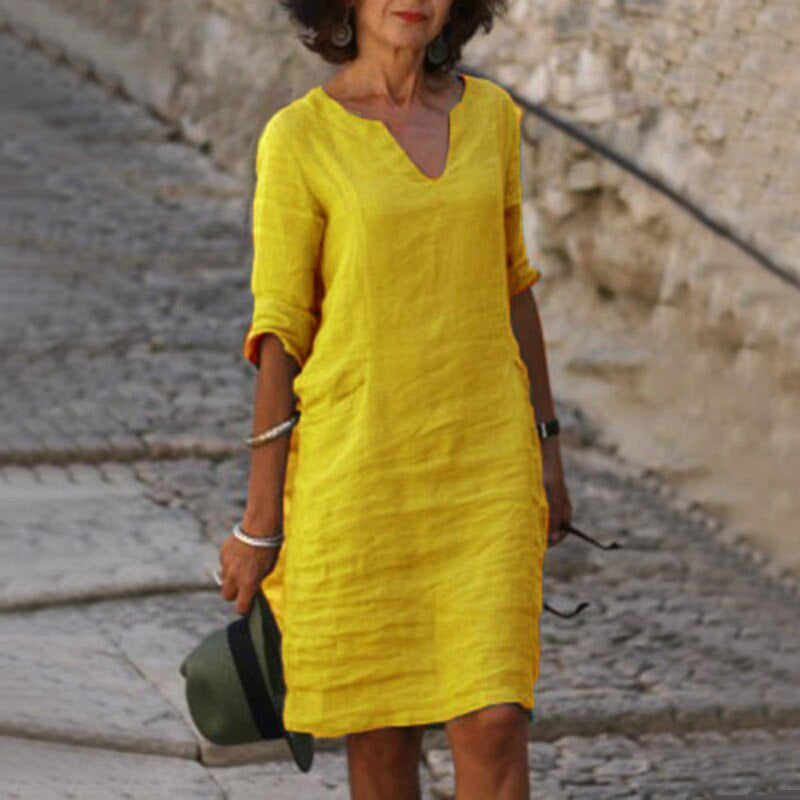 GR | Midi Kleid - Stilvolles und Entspanntes Midikleid für Jeden Tag