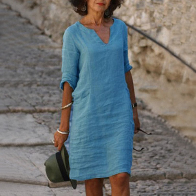GR | Midi Kleid - Stilvolles und Entspanntes Midikleid für Jeden Tag