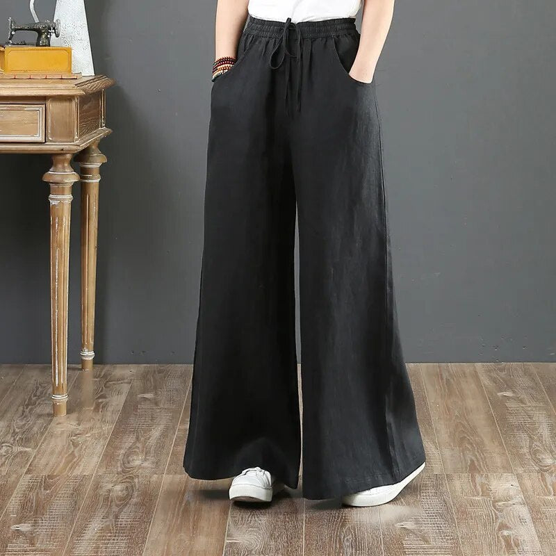 GR | Vielseitige Leinenhose für Damen in großen Größen
