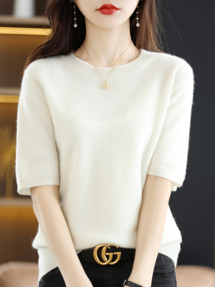 GR | Soft Cashmere T-Shirt With Round Neck