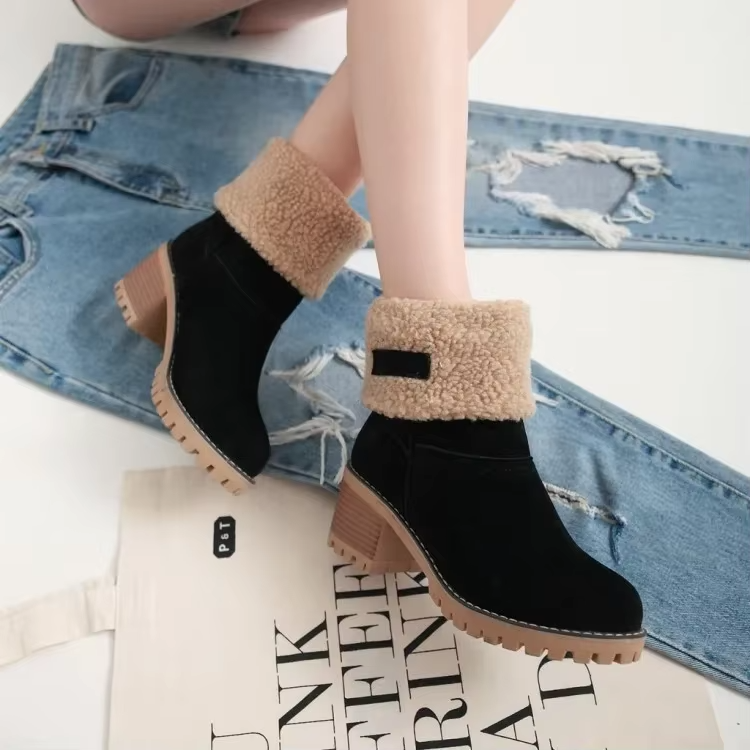 GR | Stylish Warm Leather Snow Boots