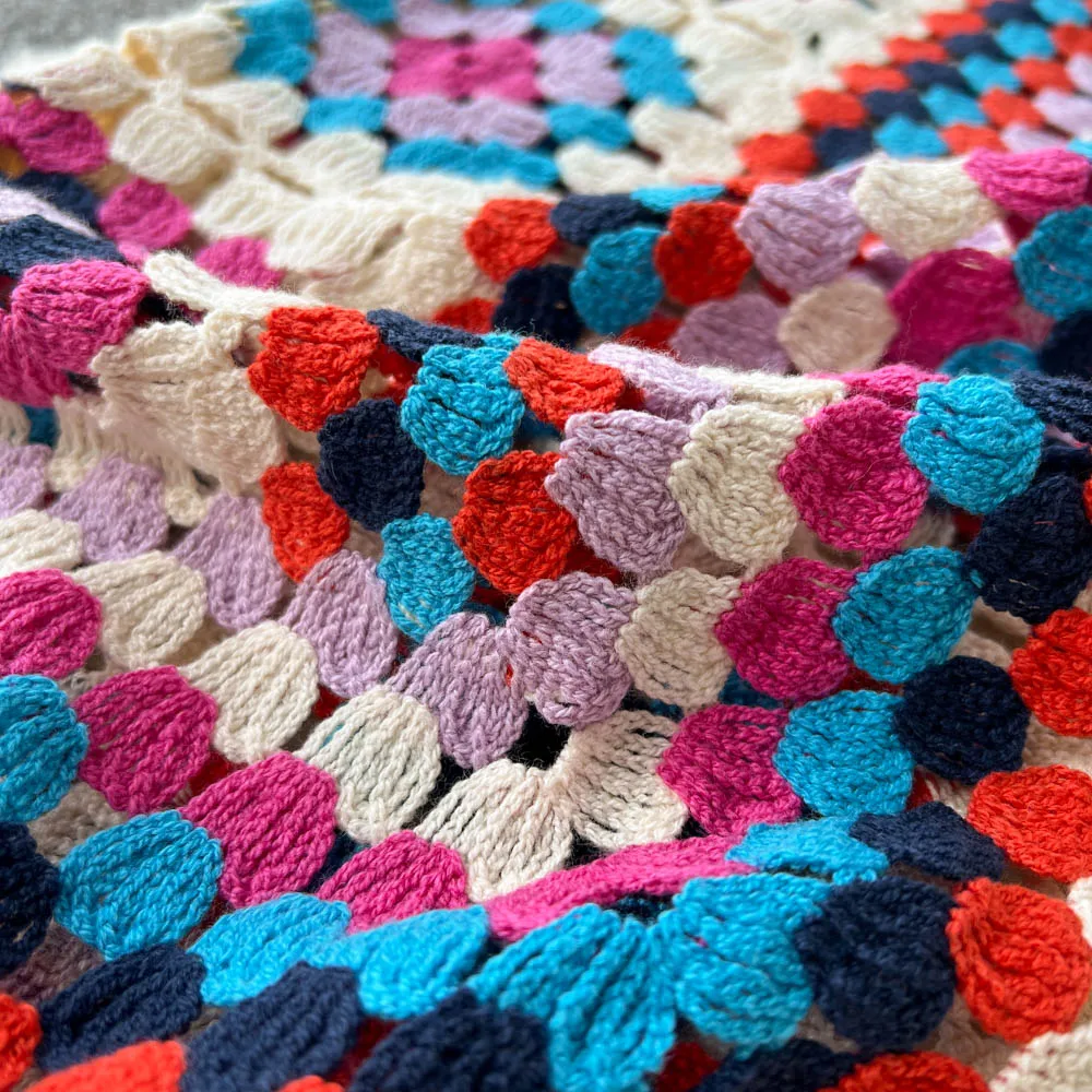 GR | Gehäkelte Lange Granny Square Strickjacke
