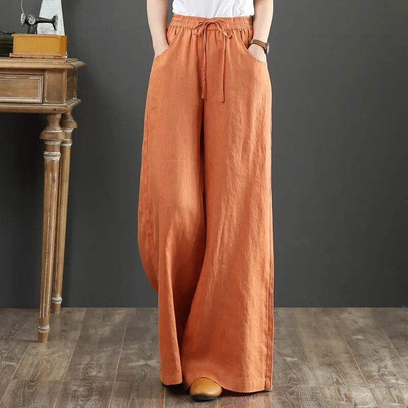 GR | Vielseitige Leinenhose für Damen in großen Größen