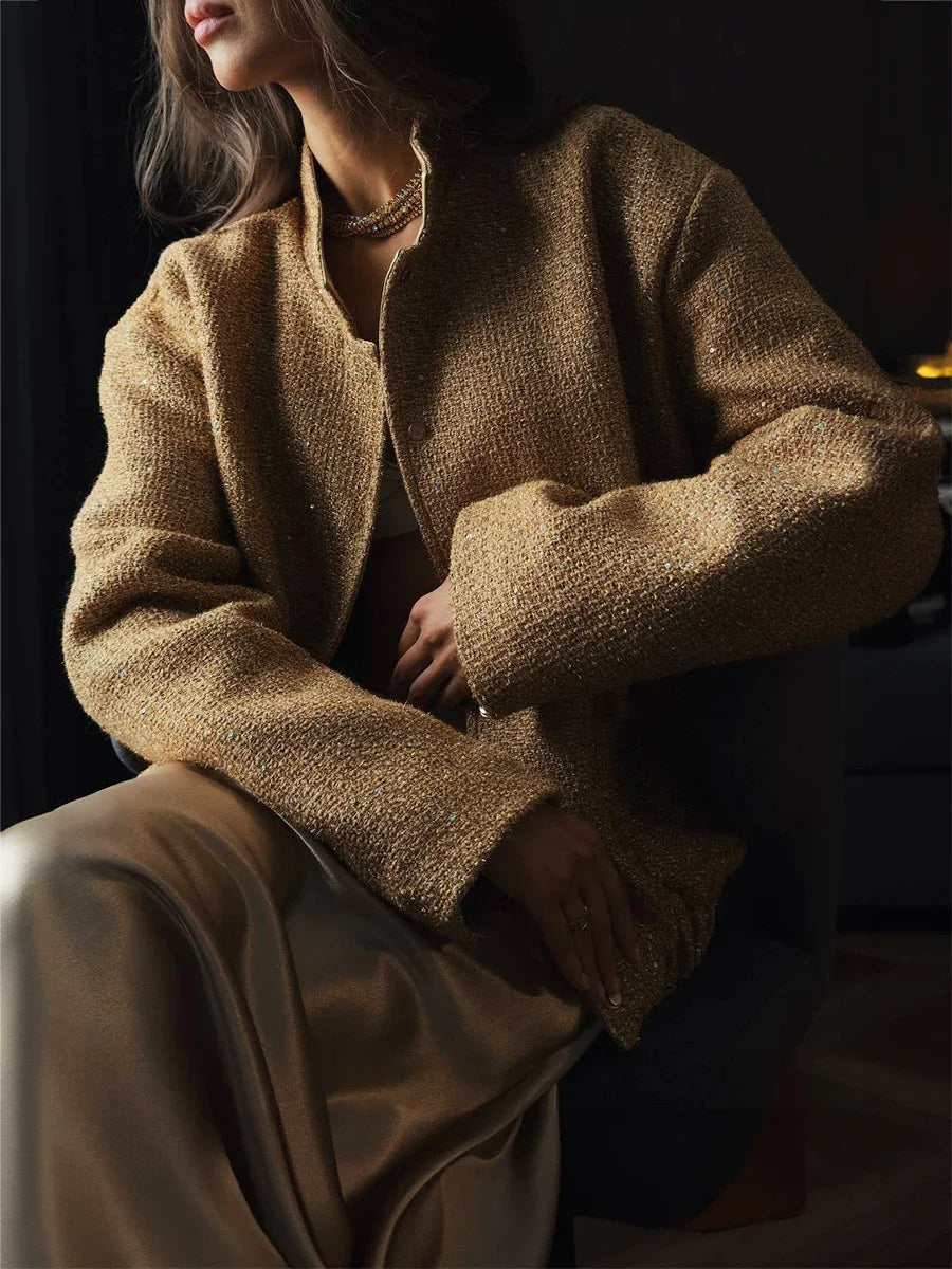 GR - Women's sequined tweed jacket for a glamorous touch
