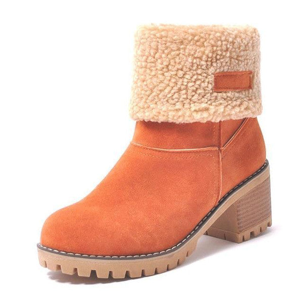 GR | Stylish Warm Leather Snow Boots