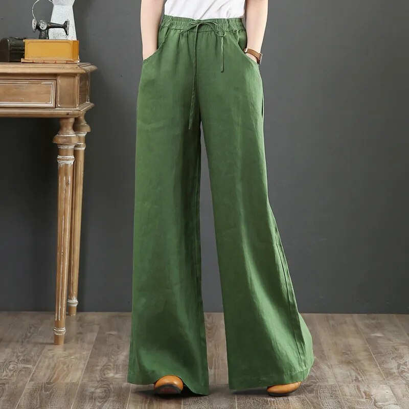GR | Vielseitige Leinenhose für Damen in großen Größen