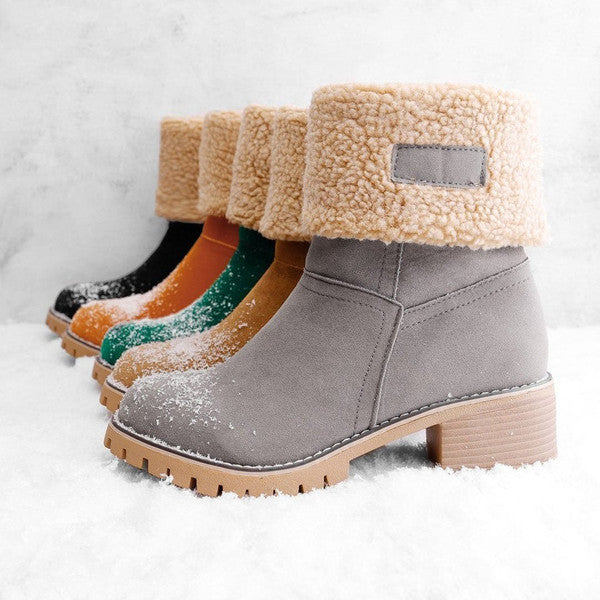 GR | Stylish Warm Leather Snow Boots