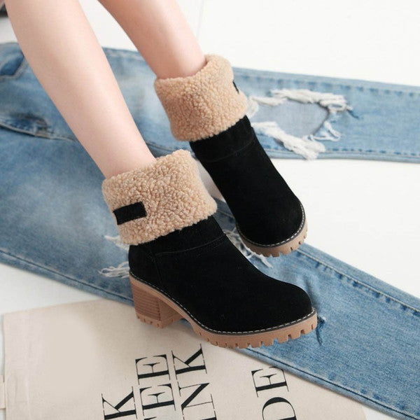 GR | Stylish Warm Leather Snow Boots
