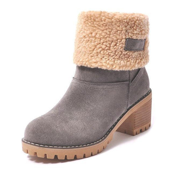 GR | Stylish Warm Leather Snow Boots