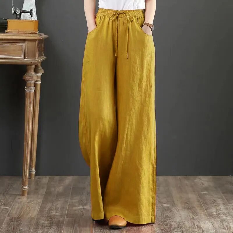 GR | Vielseitige Leinenhose für Damen in großen Größen