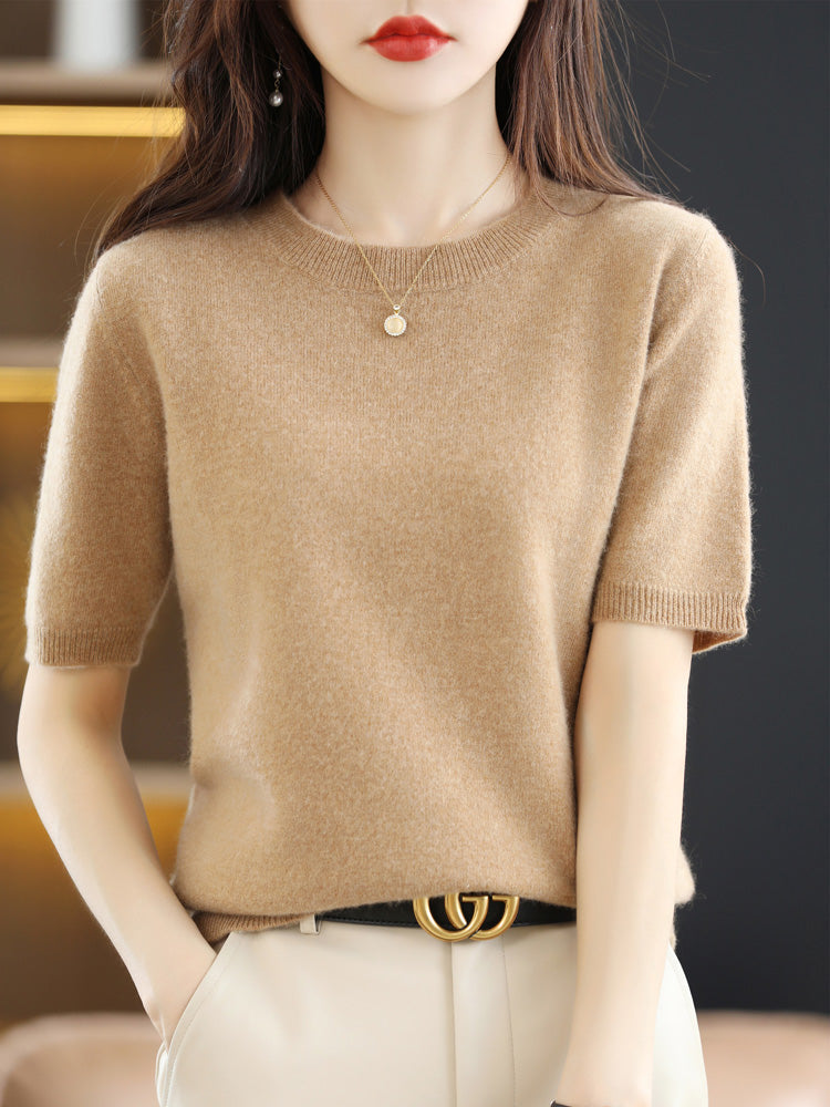 GR | Soft Cashmere T-Shirt With Round Neck