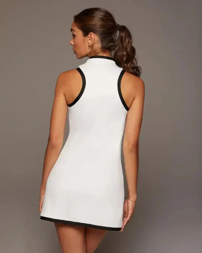 GR | Tennis Mini Kleid mit Reißverschluss vorne