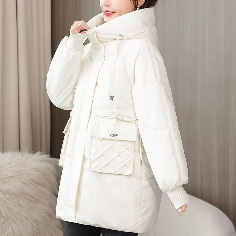 GR | Stylish Winter Casual Long Puffer Jacket for Women