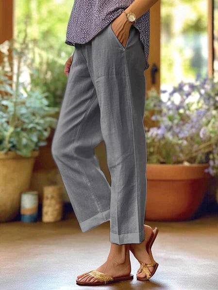 GR | Damen Leinen Sommerhose
