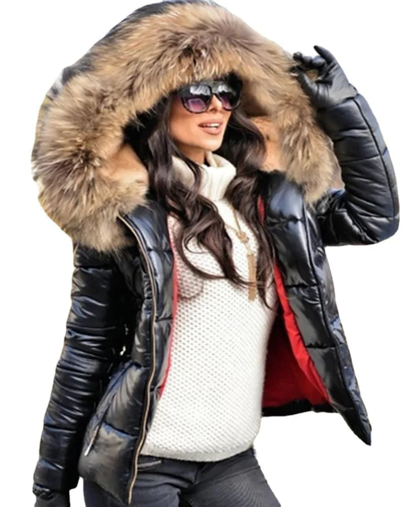 GR - Paris - Stylish jacket with faux fur lining, hood and collar