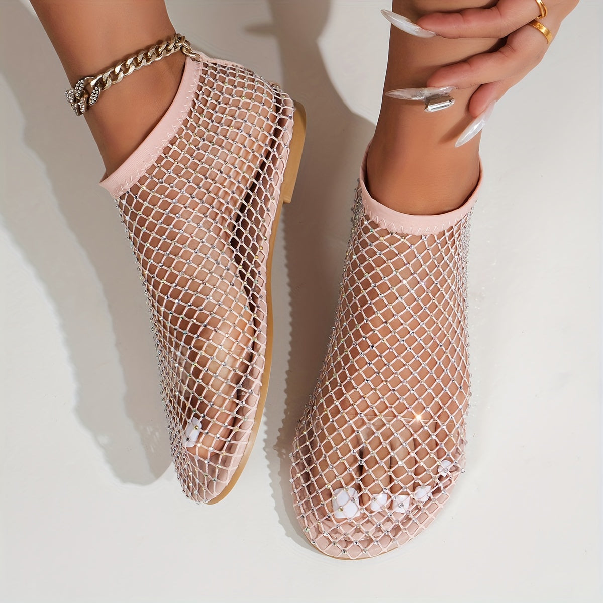 GR | Construction Strasa, Flat Shoes, Transparent Sandals for the Beach